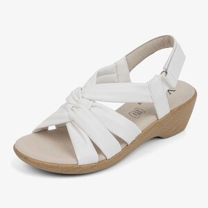VJH Confort White Knotted Sandals